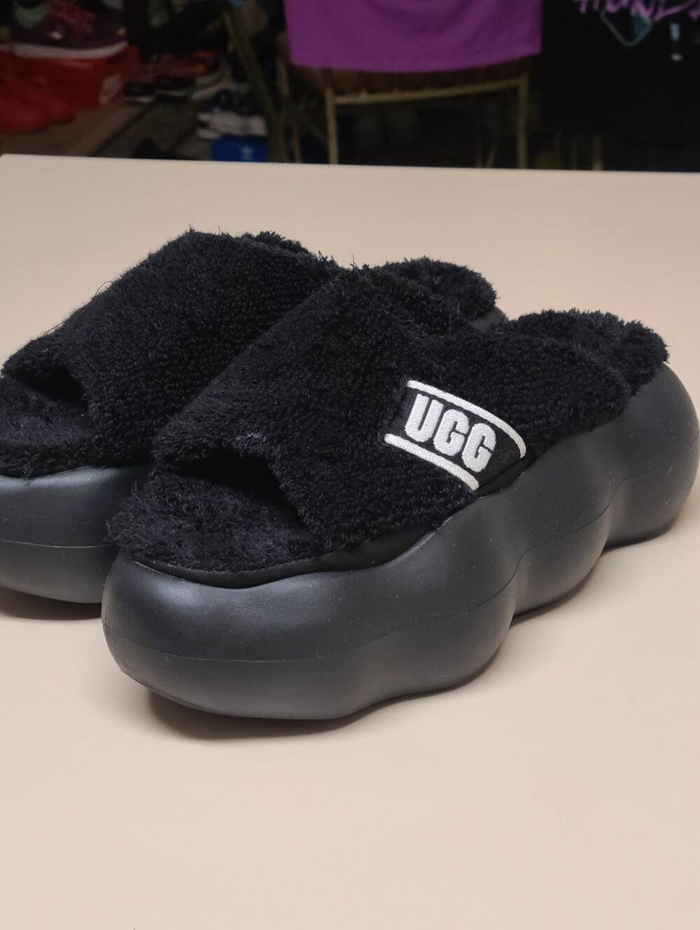Ugg Sugarcloud extra chunky platform slide sandals size 9